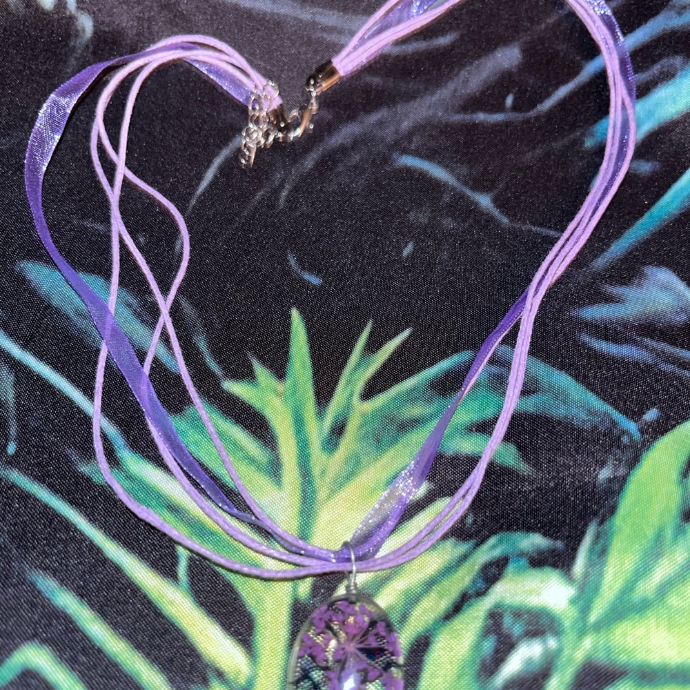 Purple Pendant Necklace